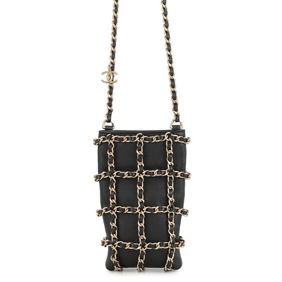 CHANEL Handbags - CHANEL Black Lambskin Leather Shoulder Bag